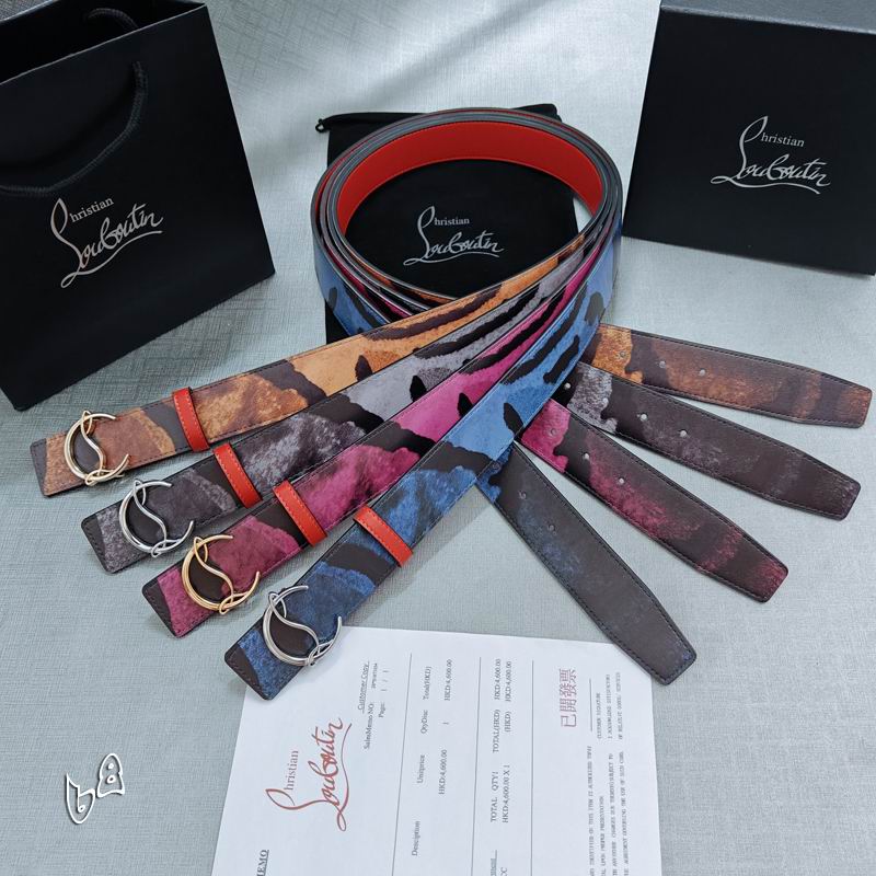 Christian Louboutin belt 35mmX80-125cm lb19